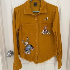Disney winnie the pooh corduroy shirt jacket